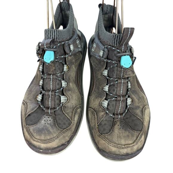 Teva Terra Float Travel Brown Leather Sandals Closed Toe Sporty Shoes sz 7.5 - Picture 6 of 16